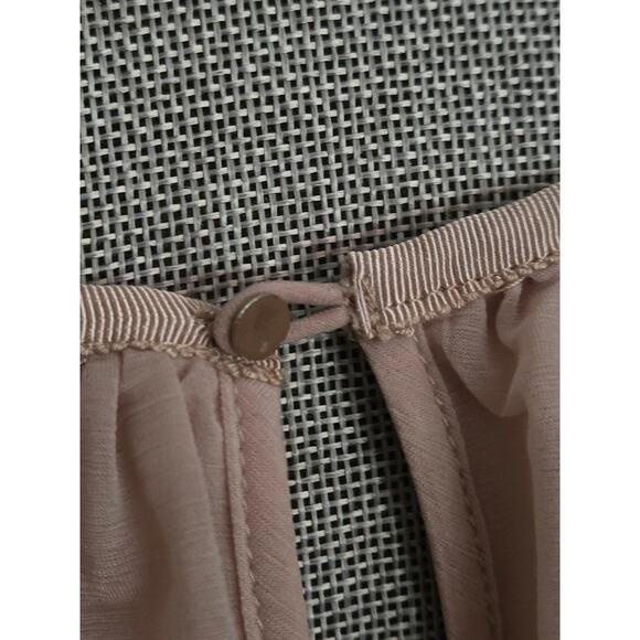 Twin Set by Simona Barbieri Flounced Ruffled Sleeveless Tulle Beige Dress Size L - Picture 8 of 10